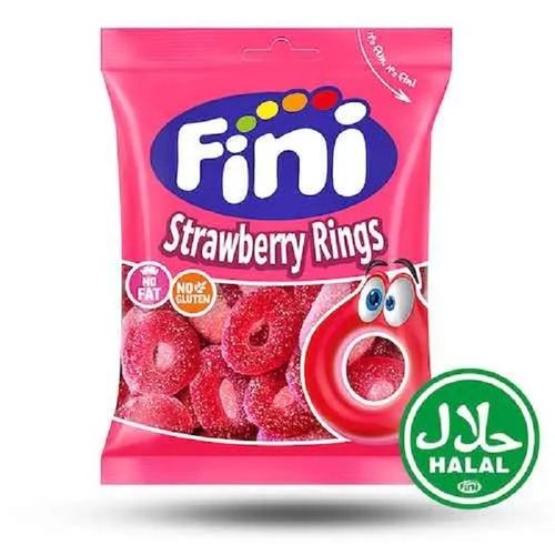 Fini Jelly Strawberry Rings 75g